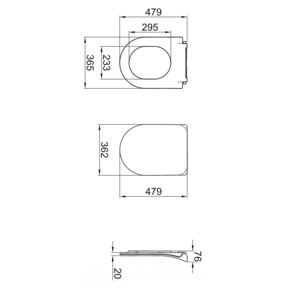 Kale Banyo Zero 2.0-Dove 2.0 Ultra Slim Smart Kapak Mat İnci - 310200700046
