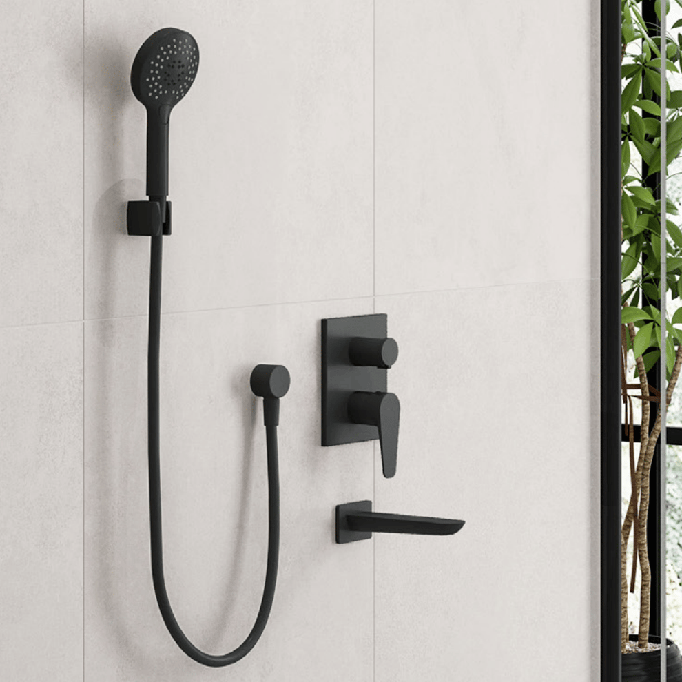 Kale Banyo Zero El Duşu Takımı - 3F Yuvarlak Siyah - 410200504696