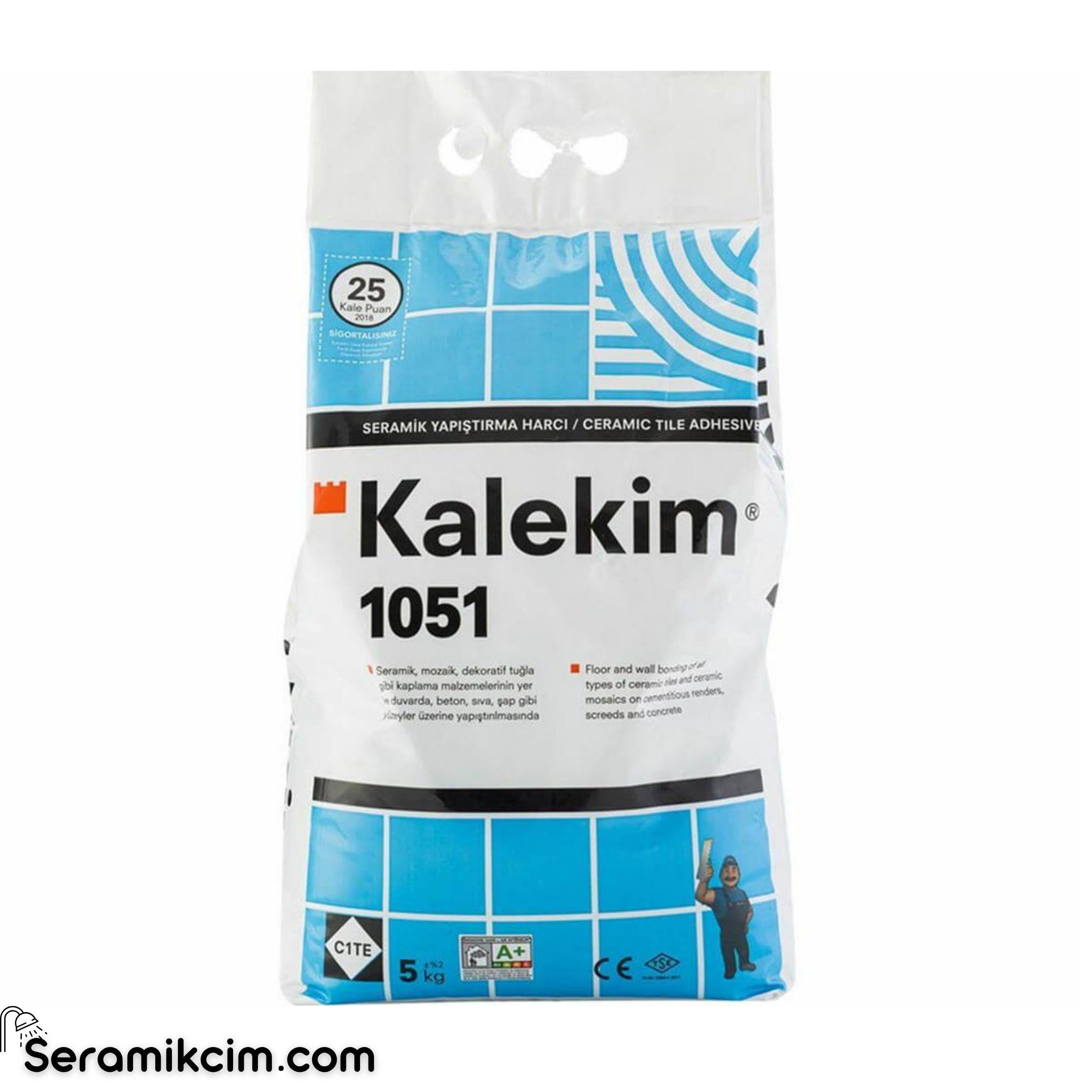 Kalekim 1051 Seramik Yapıştırma Harcı Gri 5 kg C1TE