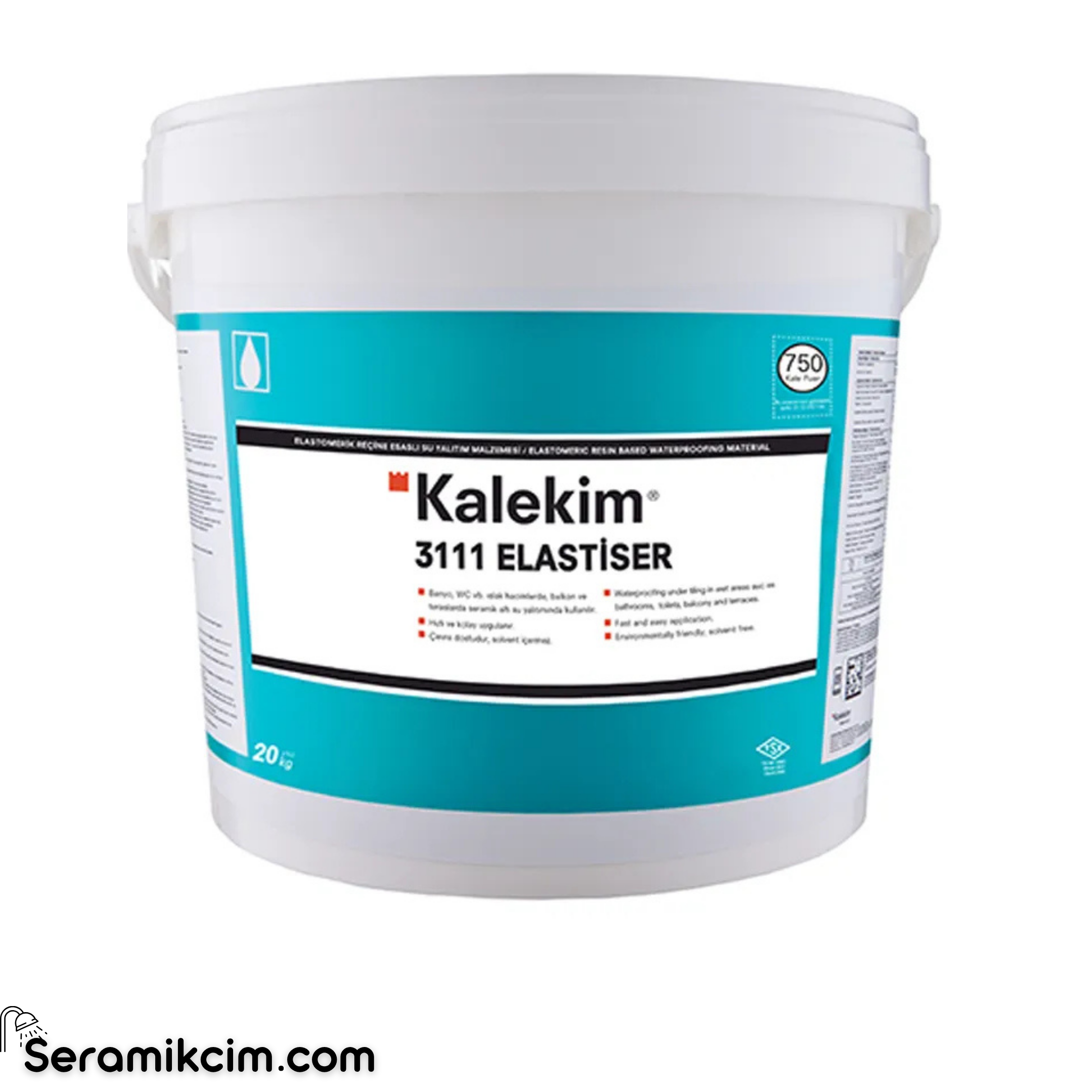 Kalekim 3111 Elastiser - Akrilik Su Yalıtım Malzemesi (Beyaz) 20 kg