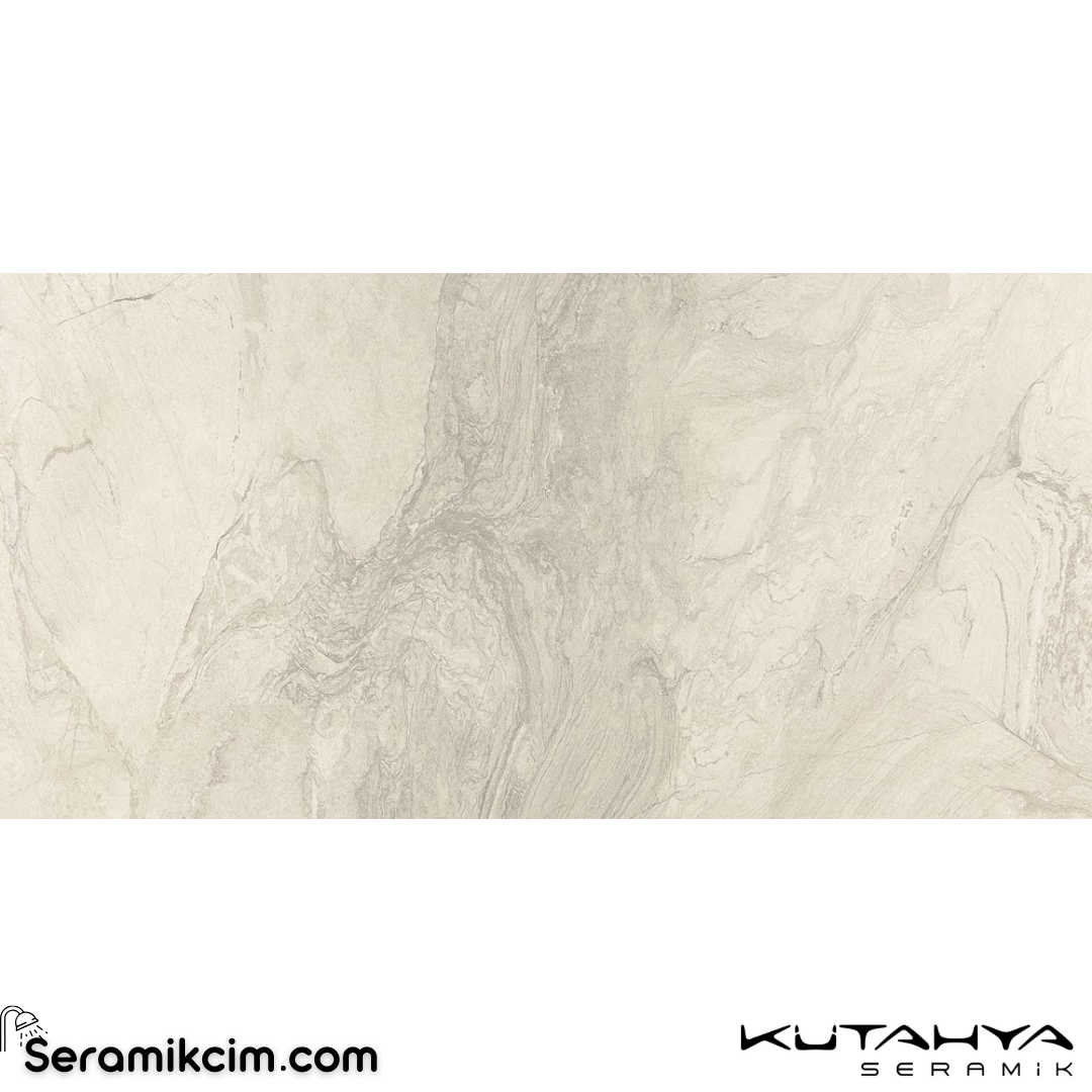 Kütahya Seramik 60x120 Atlantis Beyaz Rektifiye Lappato