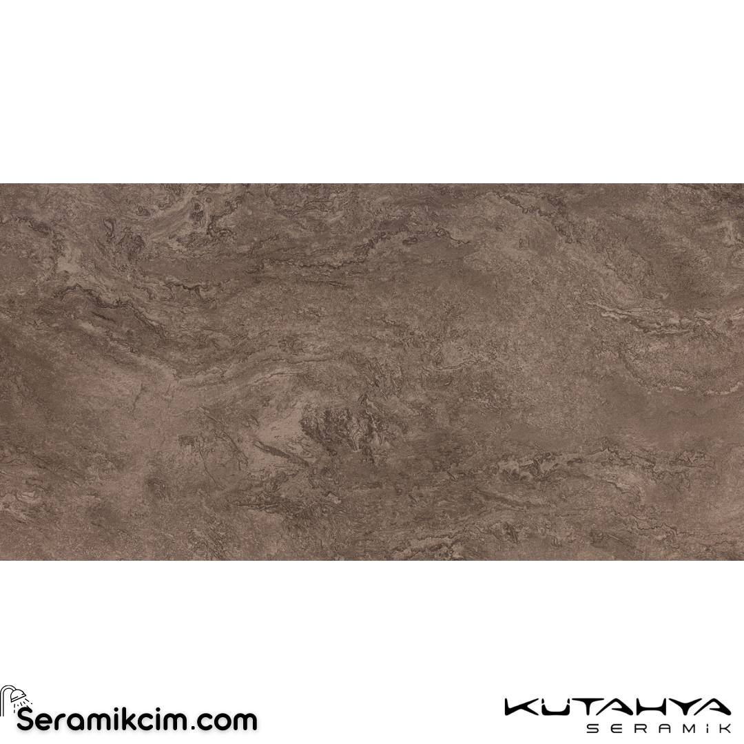 Kütahya Seramik 60x120 Narsist Kahve Rektifiye Parlak Nano