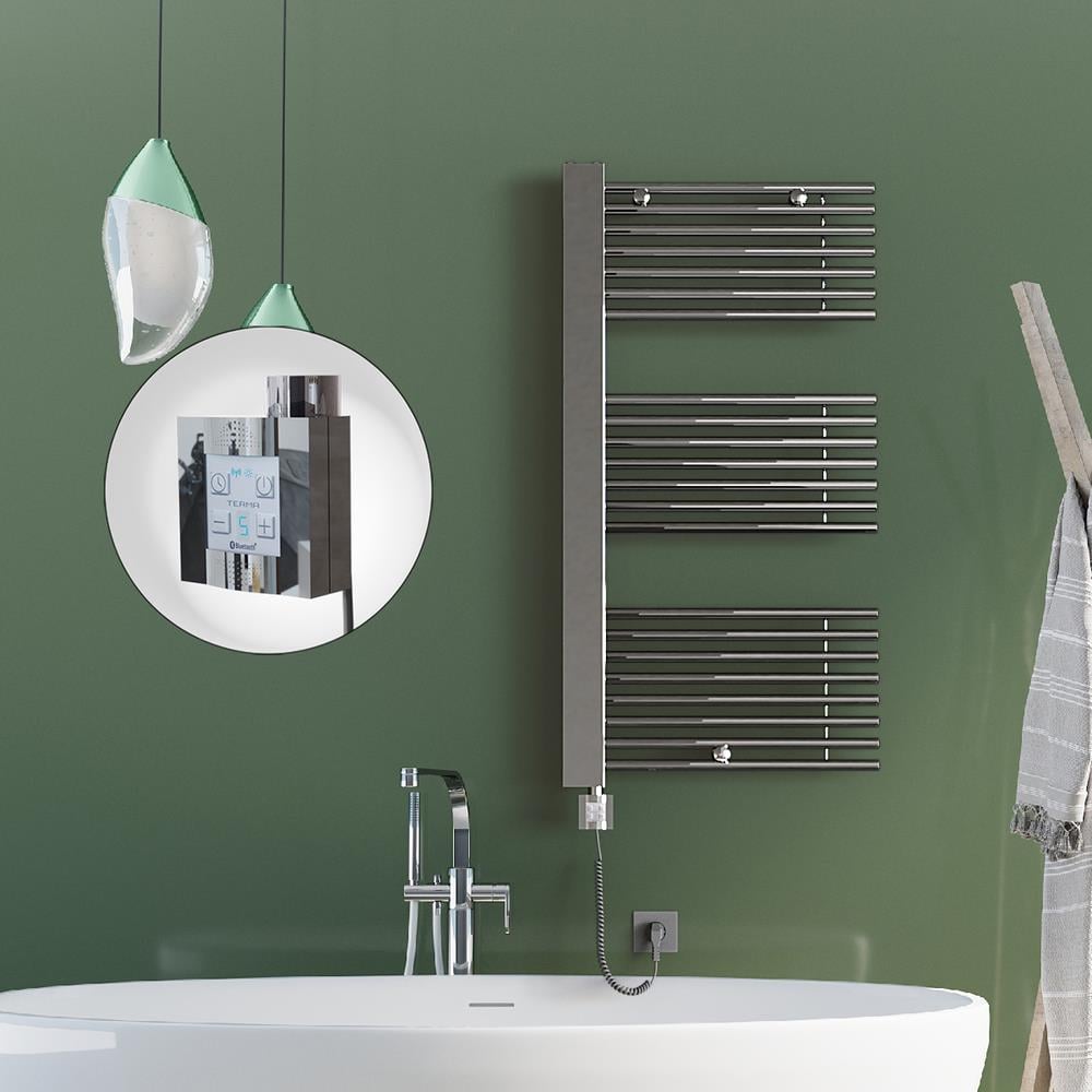 MALE Elektirikli Havlupan 600x1190  Krom (KTX4 Termostat) 600W Spiral Kablolu