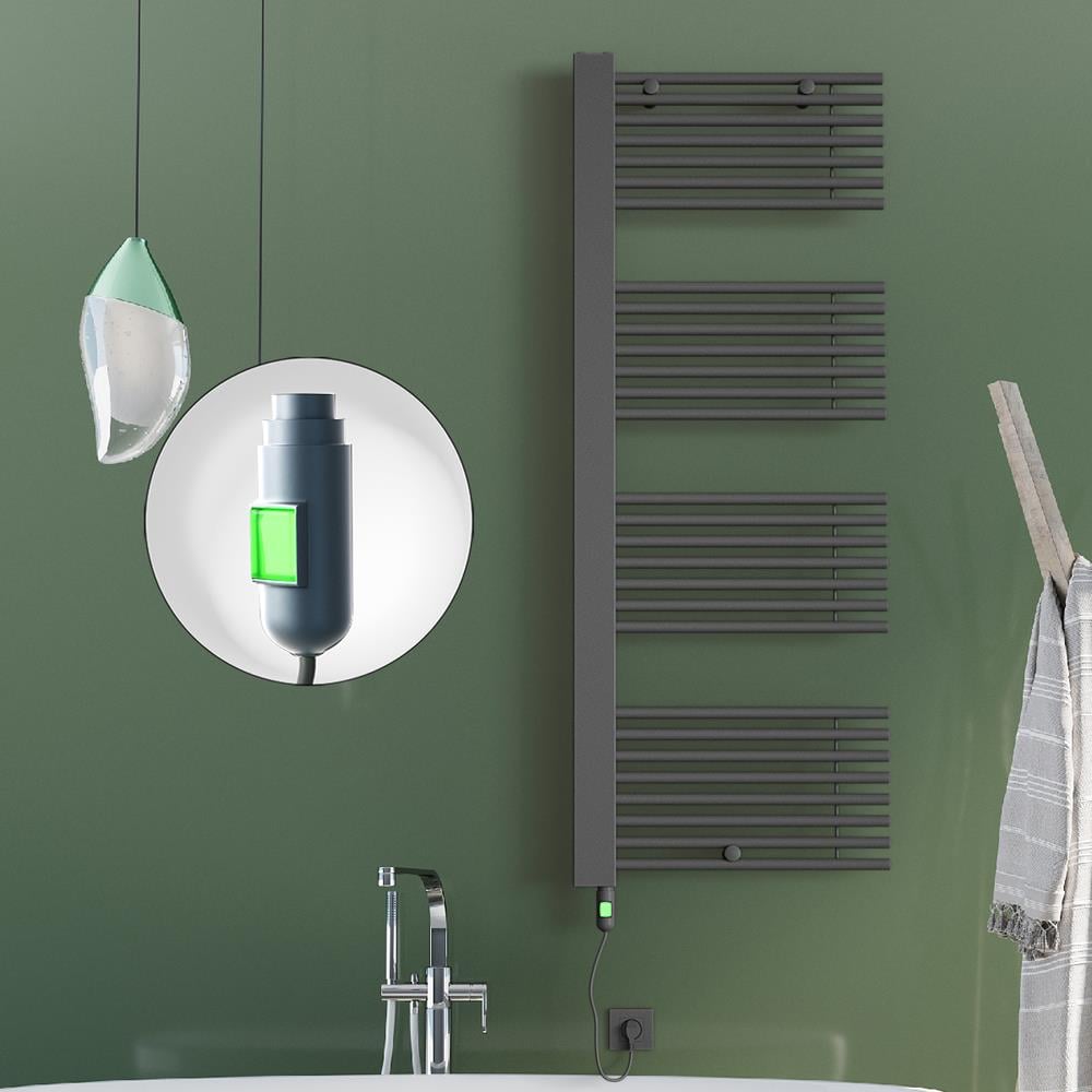 MALE Elektrikli Havlupan 600x1600  Antrasit (On/Off Düğmeli) 900W