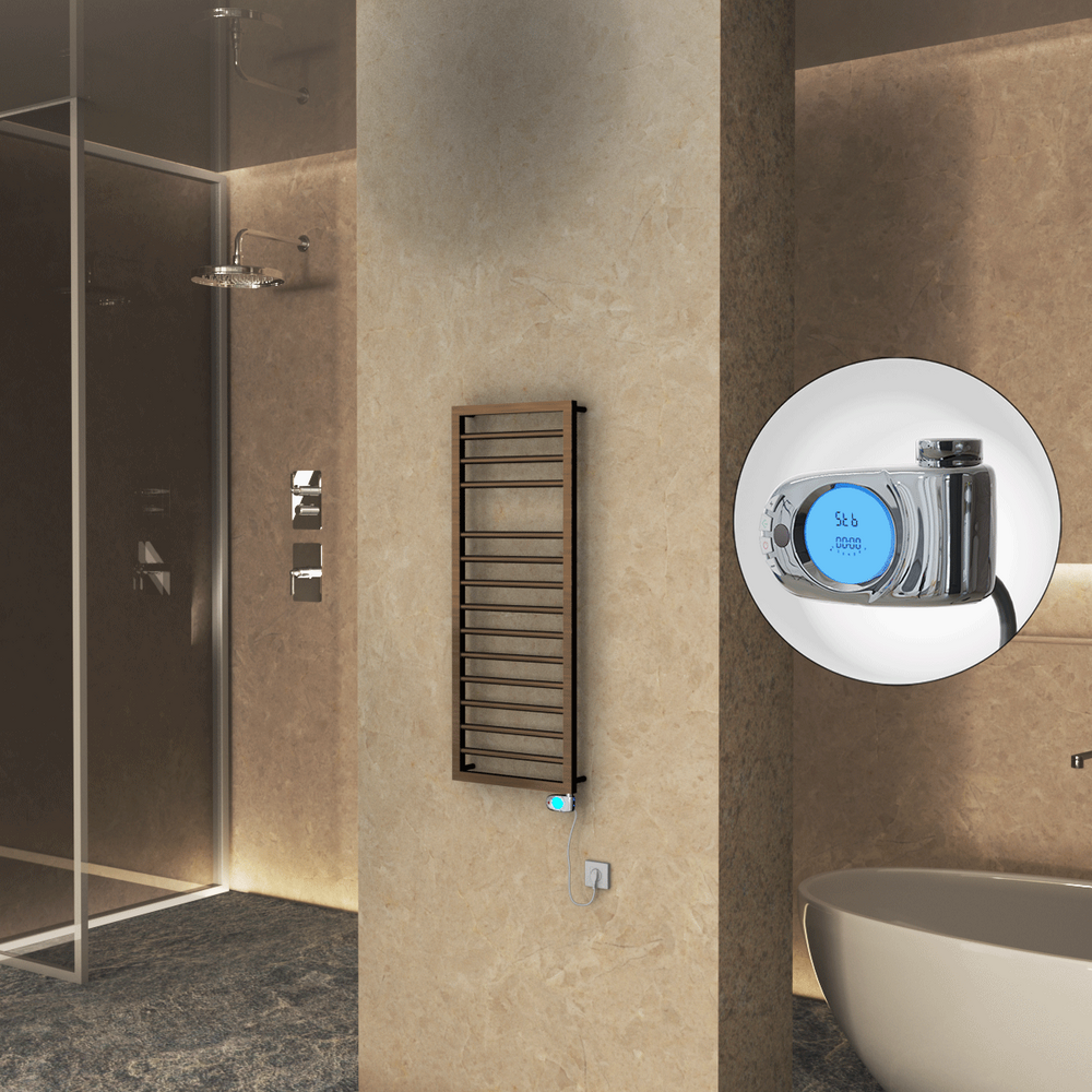 NAXOS Elektrikli Havlupan 500x1193 Bakır Eskitme Parlak (Musa Termostat) 300W