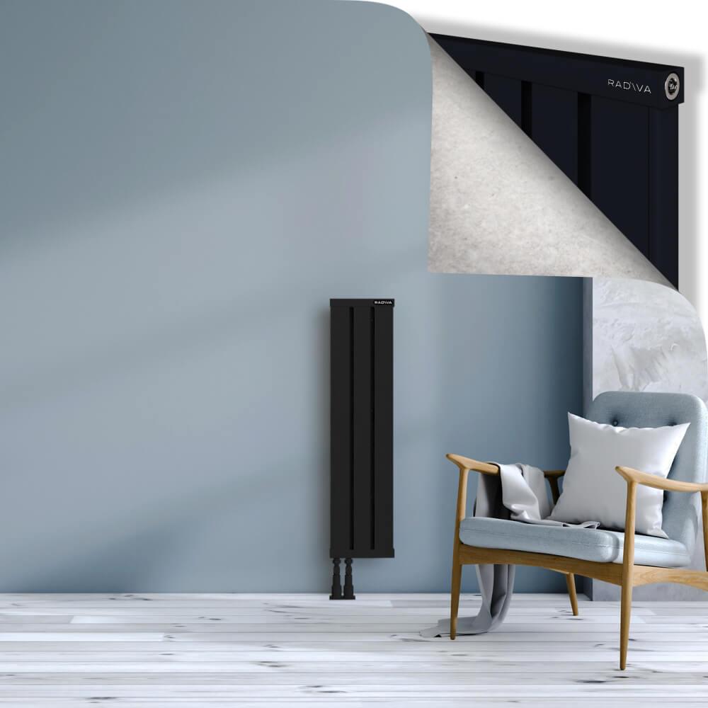 OBI Dekoratif Alüminyum Radyatör 1000x244 Siyah