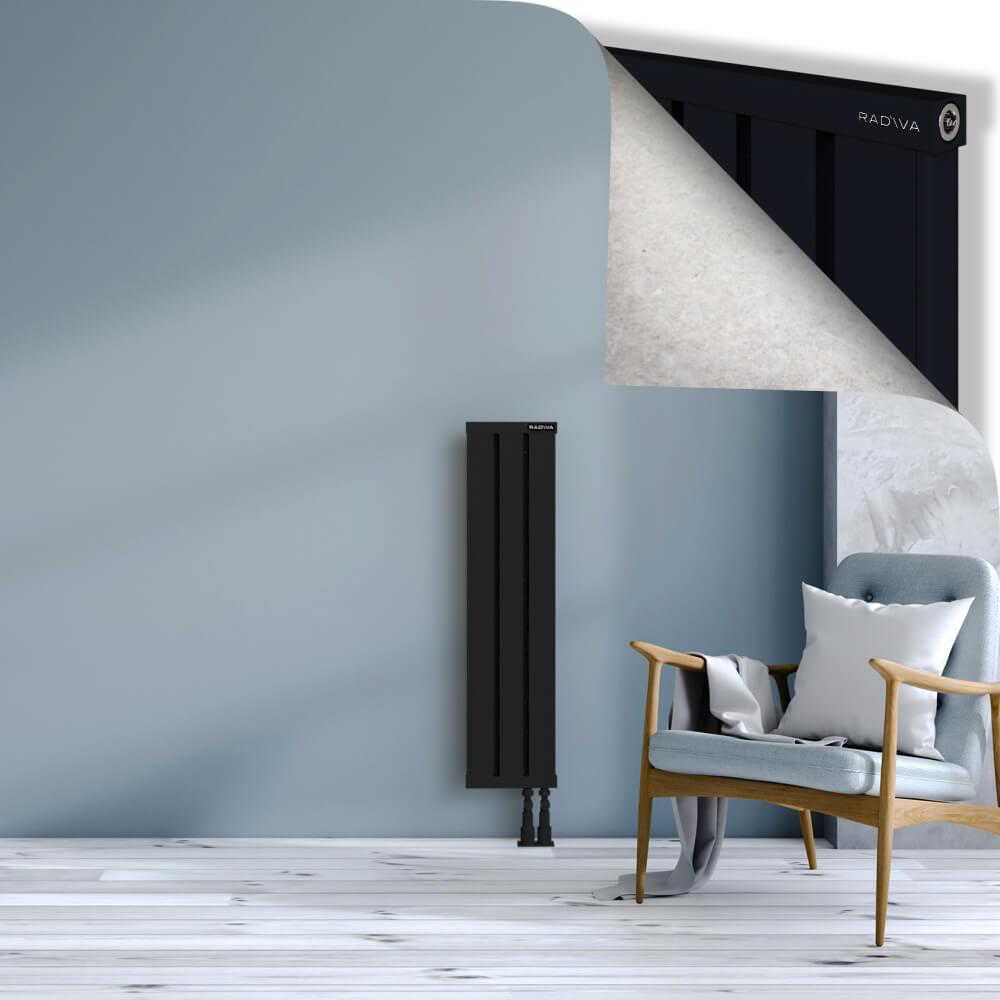 OBI Dekoratif Alüminyum Radyatör 1000x244 Siyah
