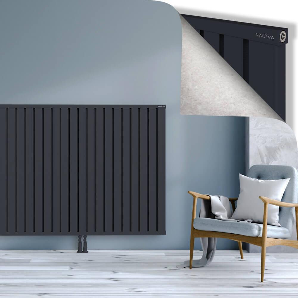 OBI Dekoratif Alüminyum Radyatör 1200x2564 Koyu Antrasit