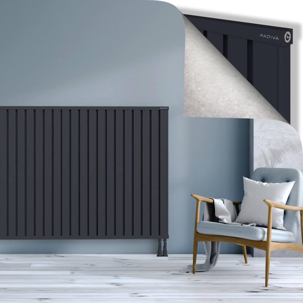 OBI Dekoratif Alüminyum Radyatör 1200x2564 Koyu Antrasit