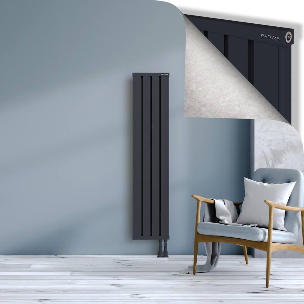 OBI Dekoratif Alüminyum Radyatör 1500x324 Koyu Antrasit