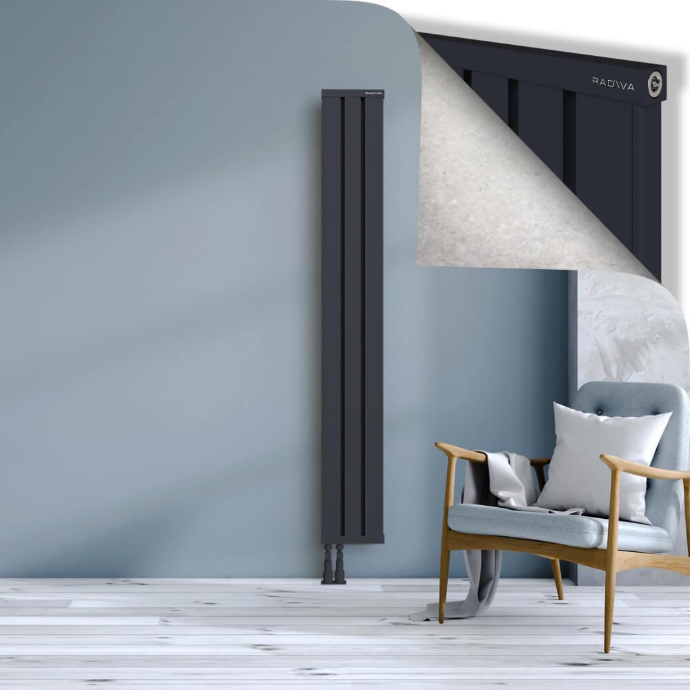 OBI Dekoratif Alüminyum Radyatör 1800x244 Koyu Antrasit
