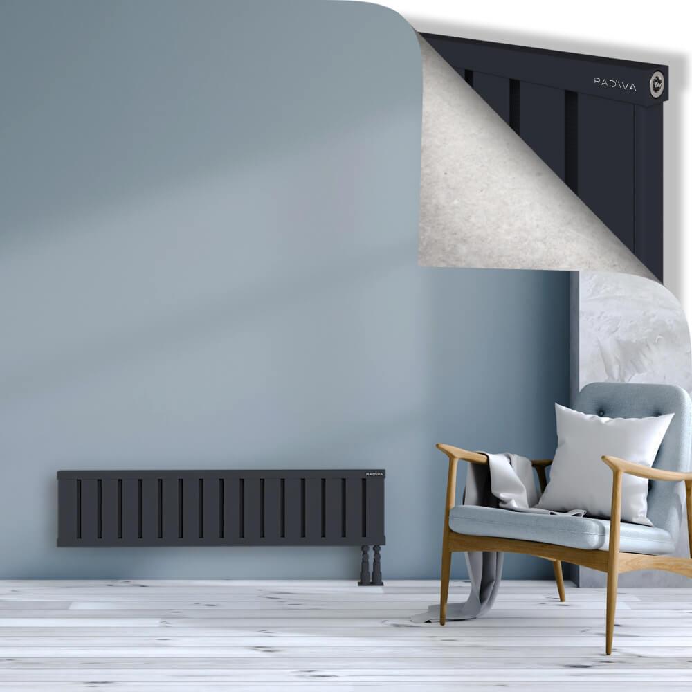 OBI Dekoratif Alüminyum Radyatör 300x1284 Koyu Antrasit