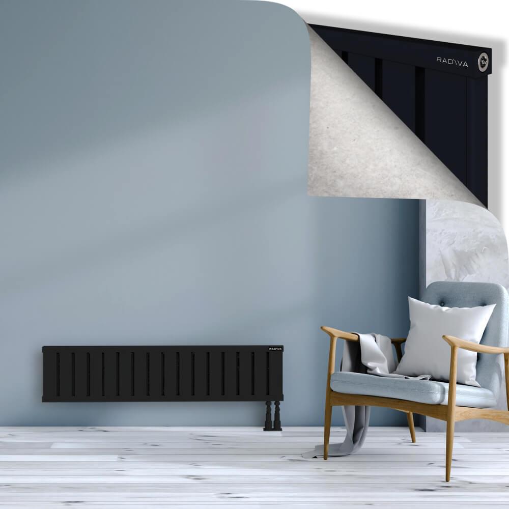 OBI Dekoratif Alüminyum Radyatör 300x1284 Siyah