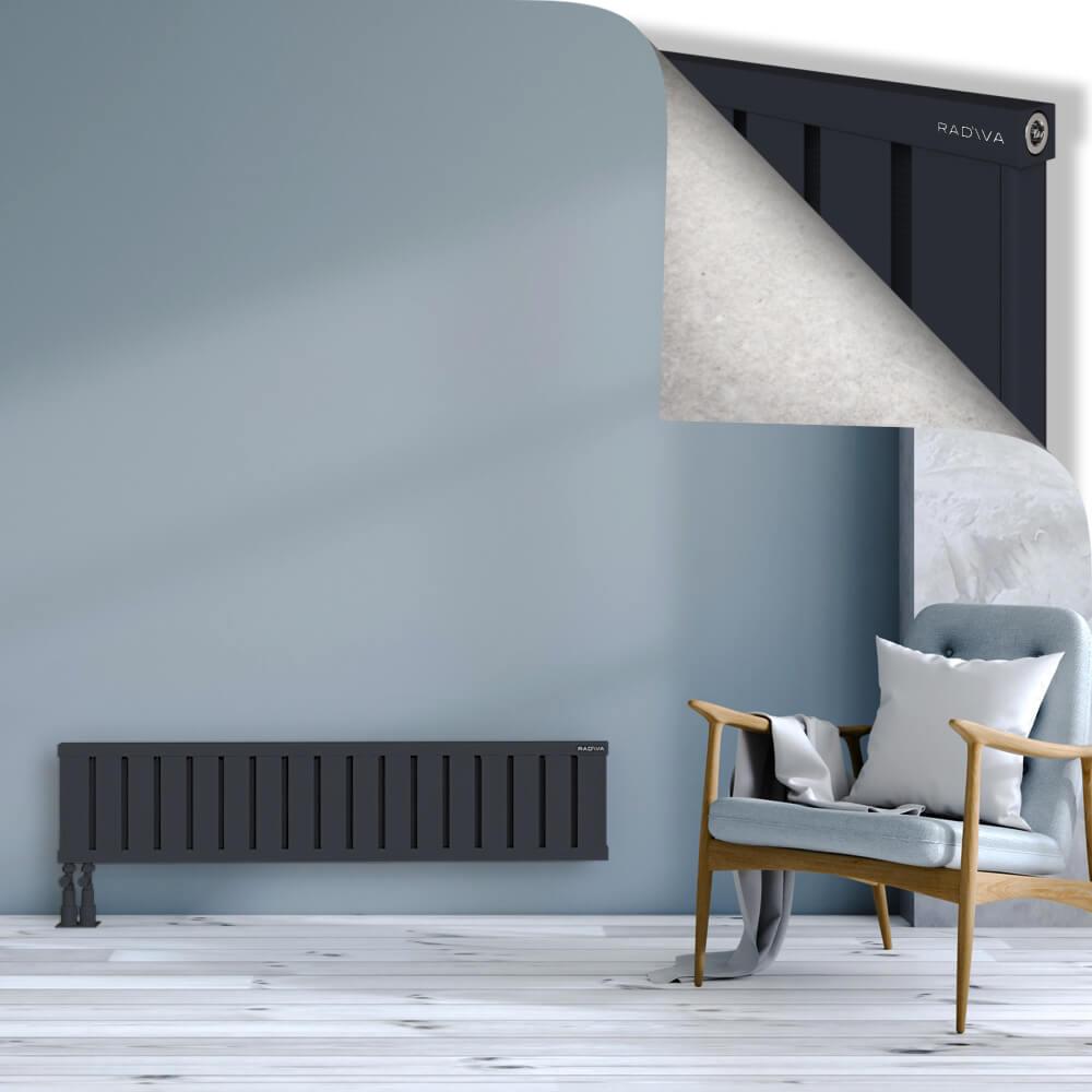 OBI Dekoratif Alüminyum Radyatör 300x1364 Koyu Antrasit