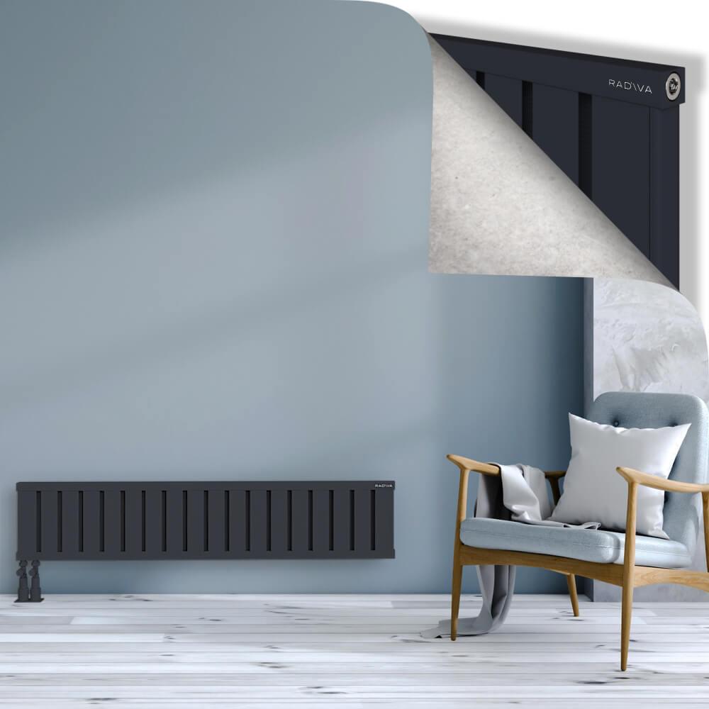 OBI Dekoratif Alüminyum Radyatör 300x1444 Koyu Antrasit