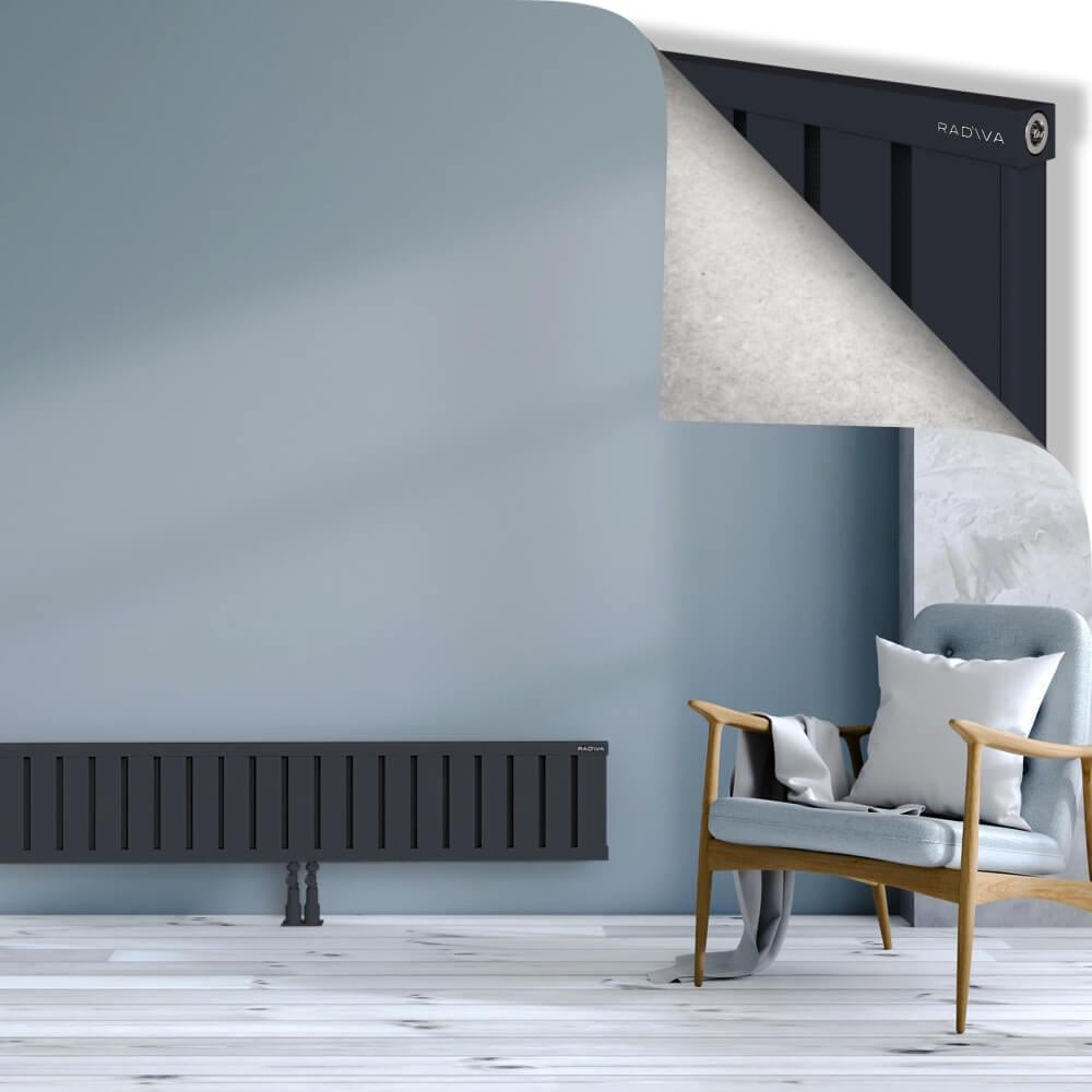 OBI Dekoratif Alüminyum Radyatör 300x2484 Koyu Antrasit