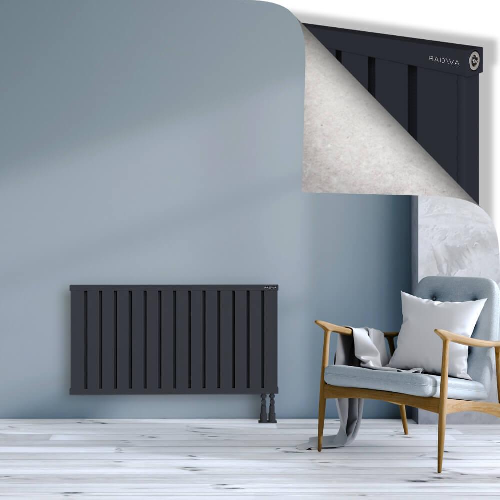 OBI Dekoratif Alüminyum Radyatör 600x1124 Koyu Antrasit