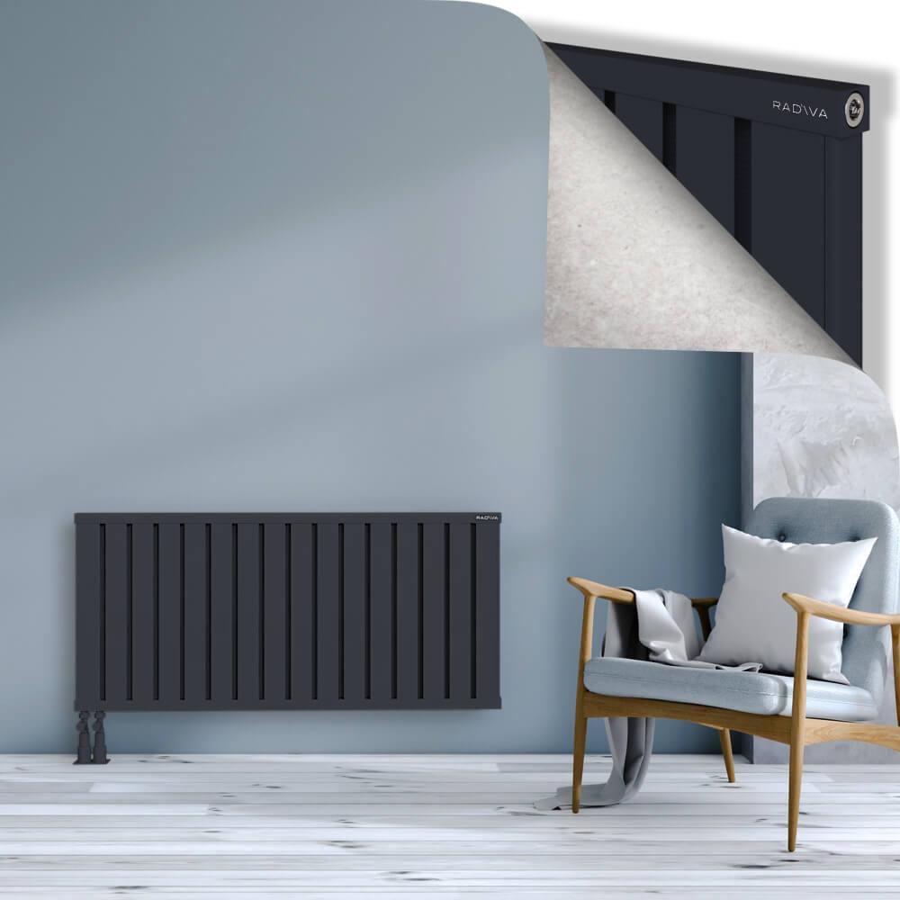 OBI Dekoratif Alüminyum Radyatör 600x1284 Koyu Antrasit