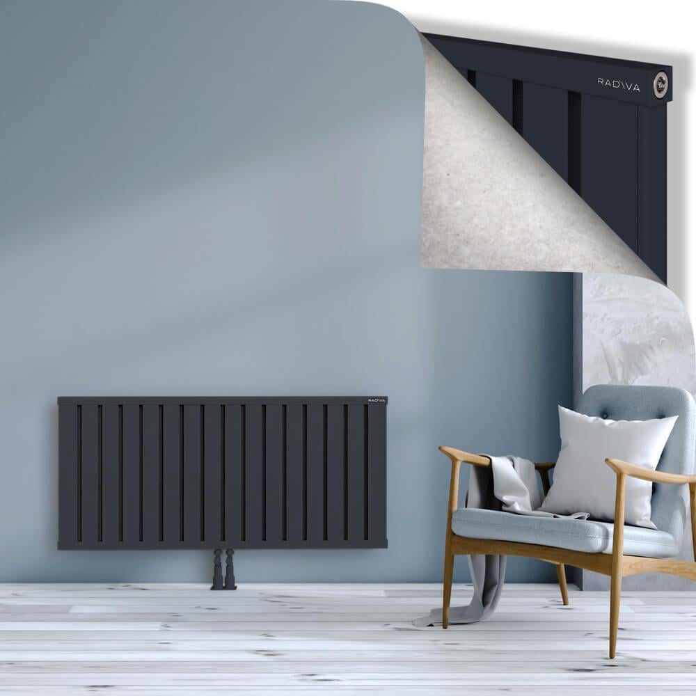 OBI Dekoratif Alüminyum Radyatör 600x1284 Koyu Antrasit