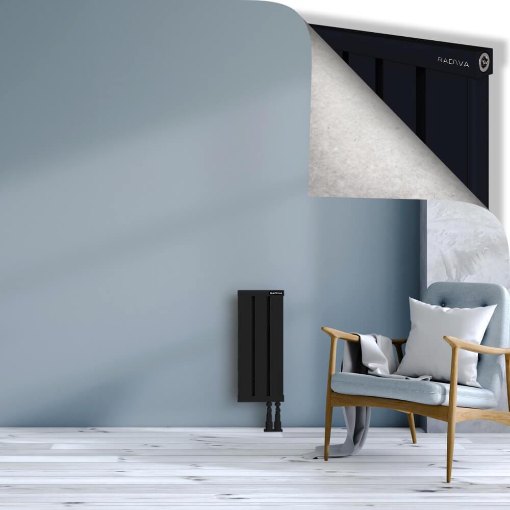 OBI Dekoratif Alüminyum Radyatör 600x244 Siyah