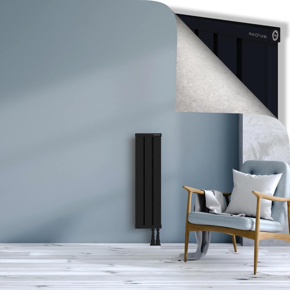 OBI Dekoratif Alüminyum Radyatör 900x244 Siyah