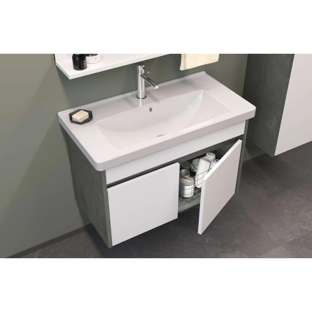 Orka Aydos 85cm Banyo Dolabı Set