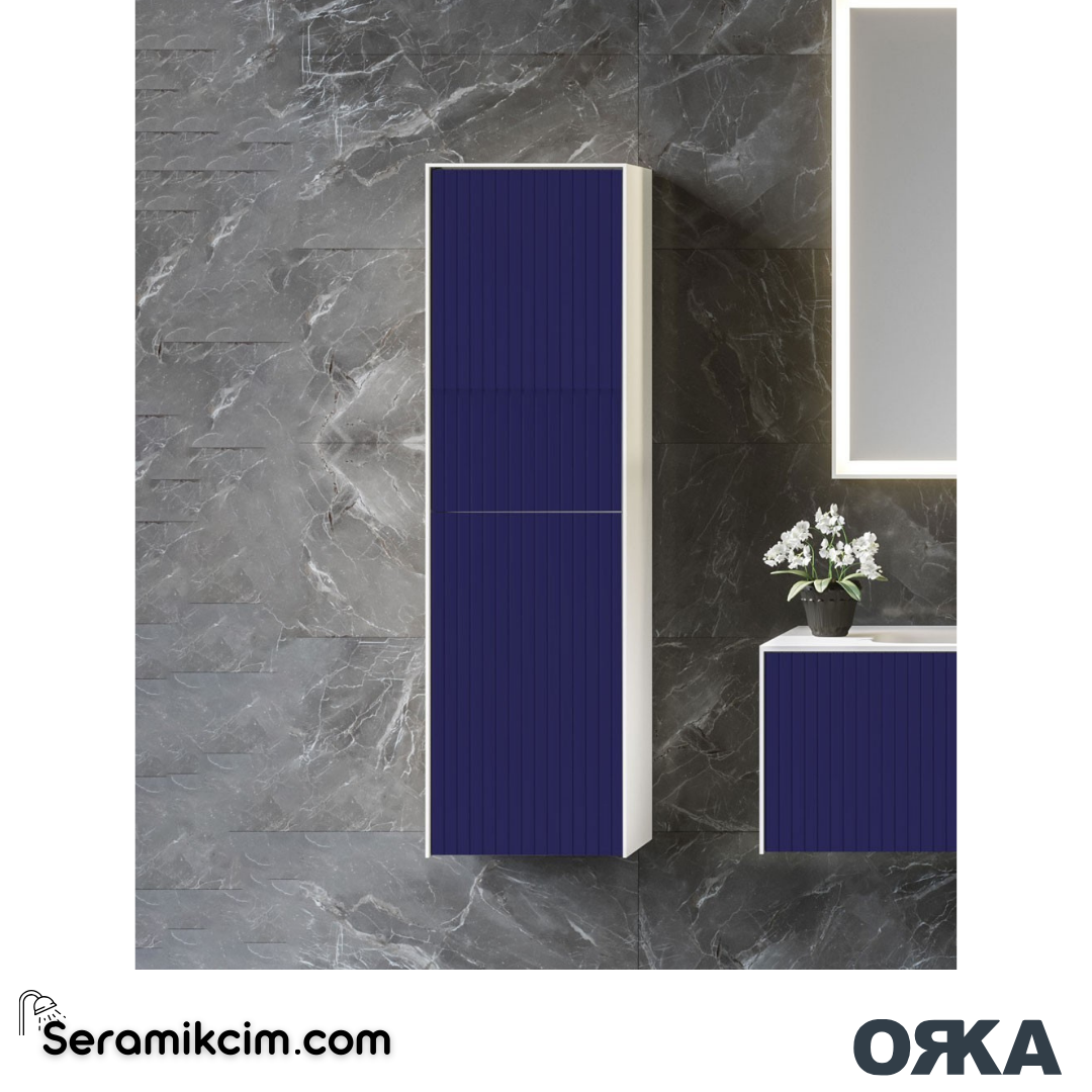 Orka Cube 40cm Boy Dolabı (Sağ-Sol) Mat Lacivert - ORK030.40.04.TKM
