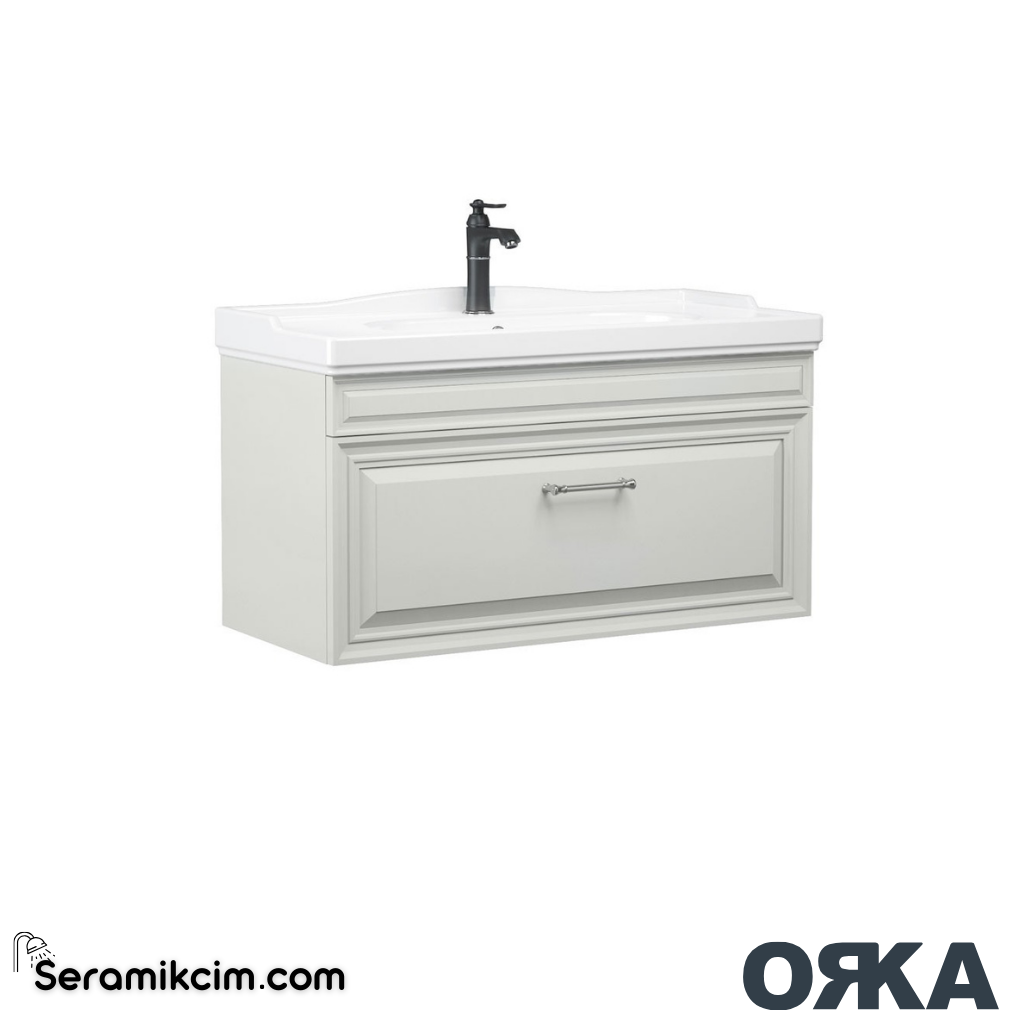 Orka Design 85cm Banyo Dolabı Set Mat Kaşmir - ORK050.85.03.TKM