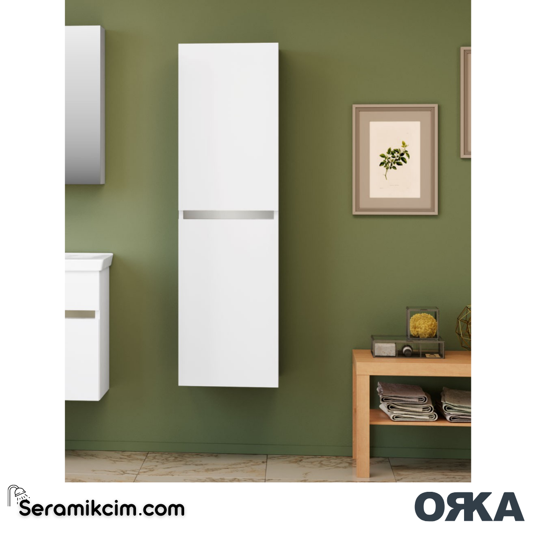 Orka Dinar 40cm Boy Dolabı (Sağ-Sol) Teak - ORK.BYD1210