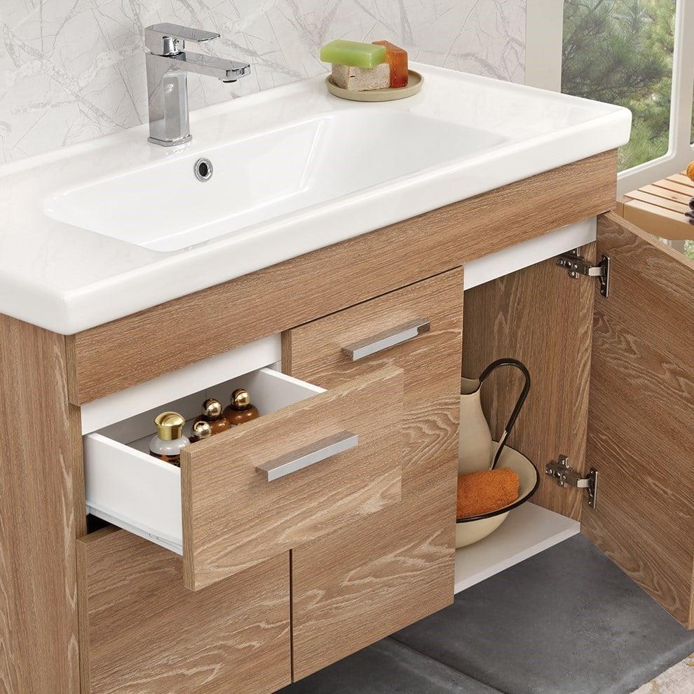 Orka Enez 100cm Banyo Dolabı Set Morgana Kiraz - ORKA.ENEZ.BYZ.100