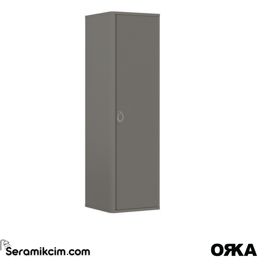 Orka Felice 43cm Krom Kulp Boy Dolabı (Sağ-Sol) Mat Vizon