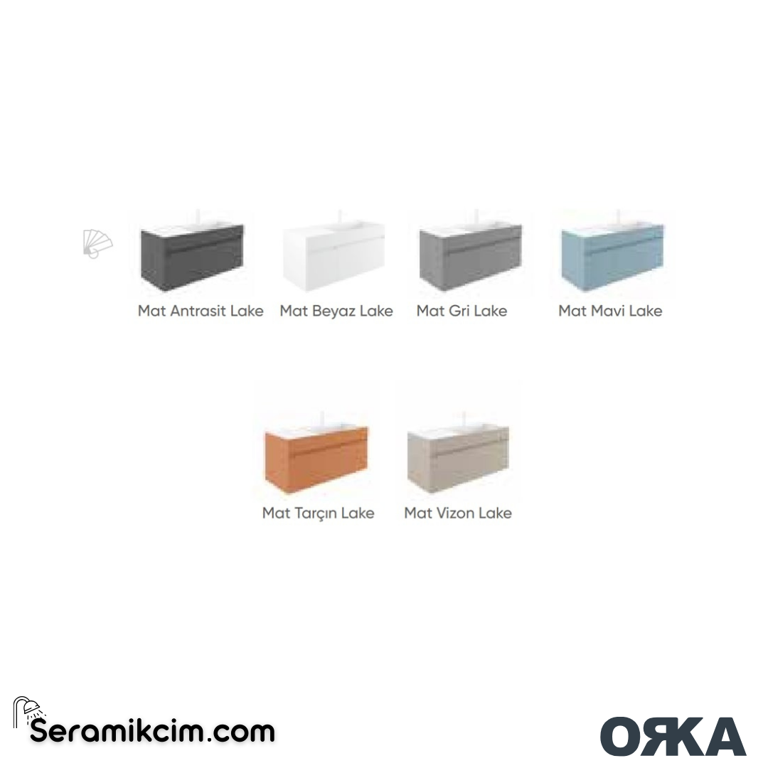 Orka Lusso 40cm Boy Dolabı (Sağ-Sol) Mat Antrasit - ORK.BYD1011