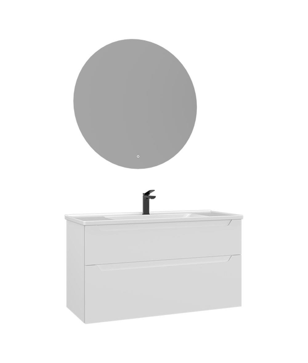 Orka Messina 100cm Banyo Dolabı Ledli Ayna Set Mat Kaşmir