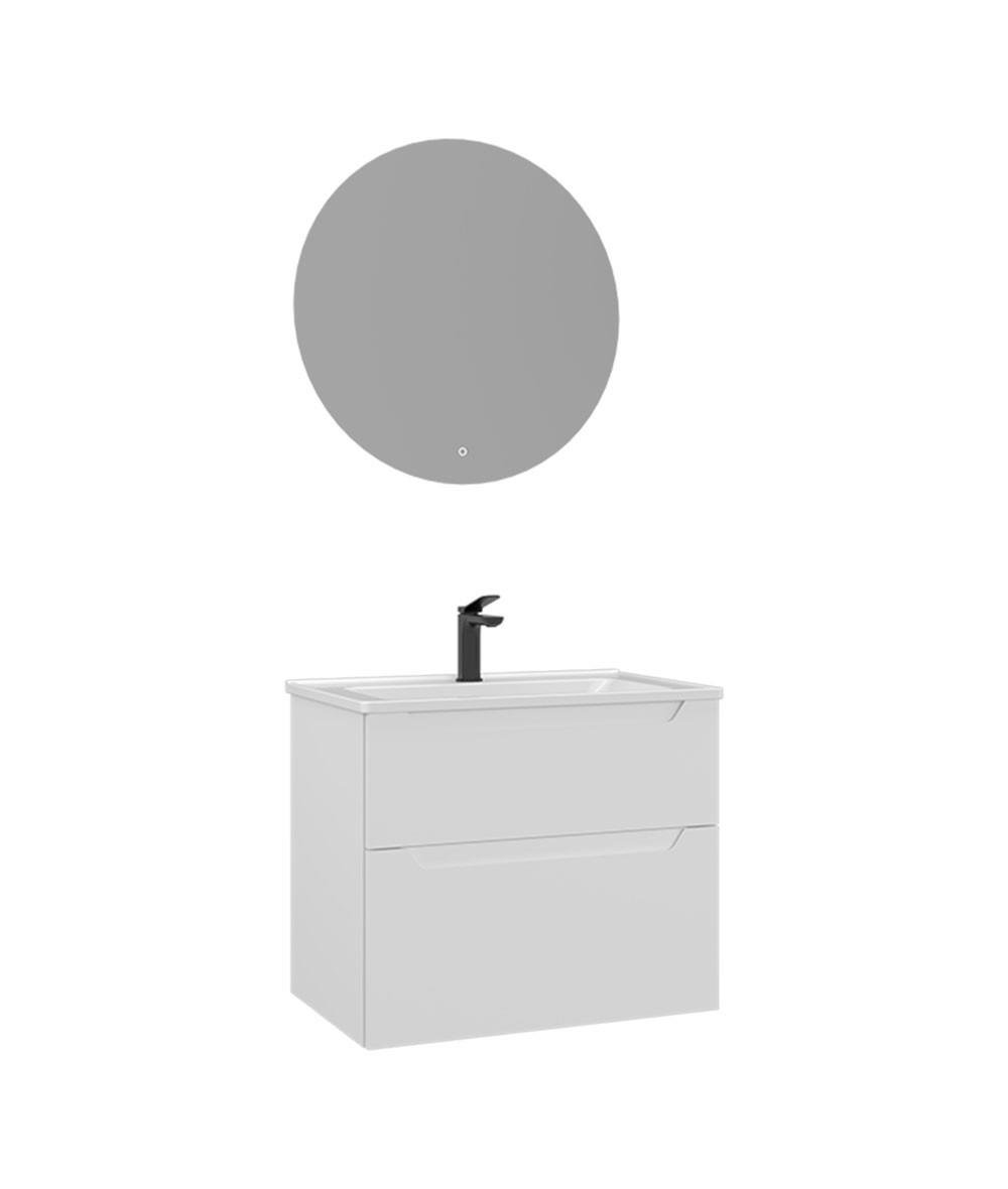 Orka Messina 65cm Banyo Dolabı Ledli Ayna Set Mat Kaşmir