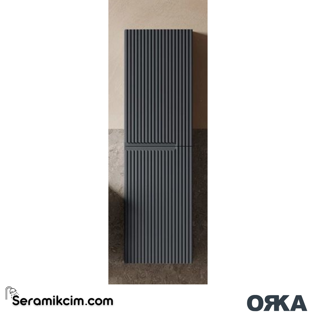 Orka Moonlight 40cm Boy Dolabı (Sağ-Sol) Mat Antrasit - ORK.BYD1080