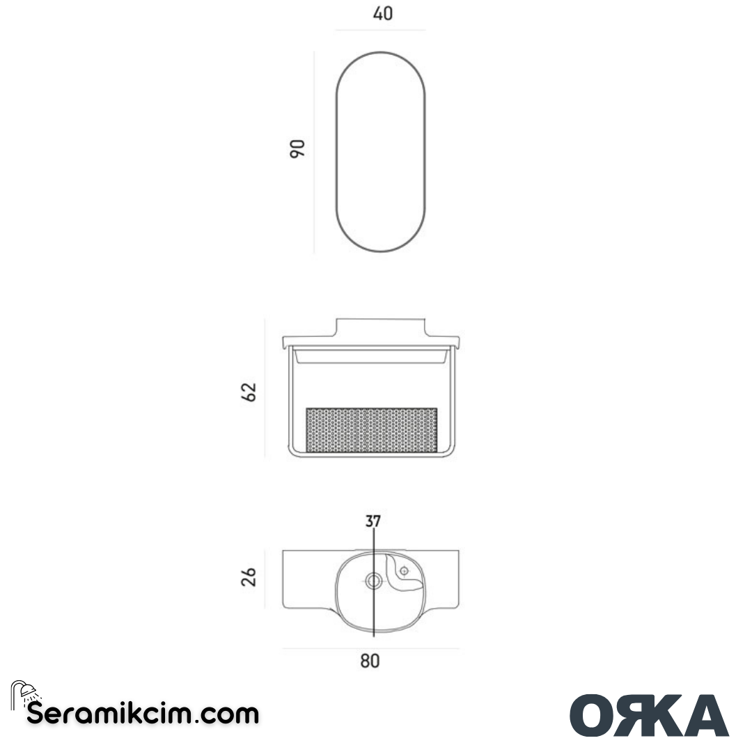 Orka Noto 80cm Banyo Dolabı Set Mat Beyaz - ORK171.80.01.TKM