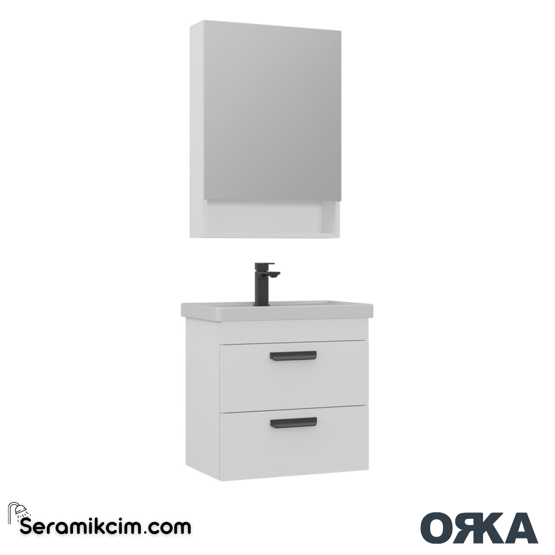 Orka Nova 60cm Banyo Dolabı Set Beyaz - ORK172.60.01.TKM