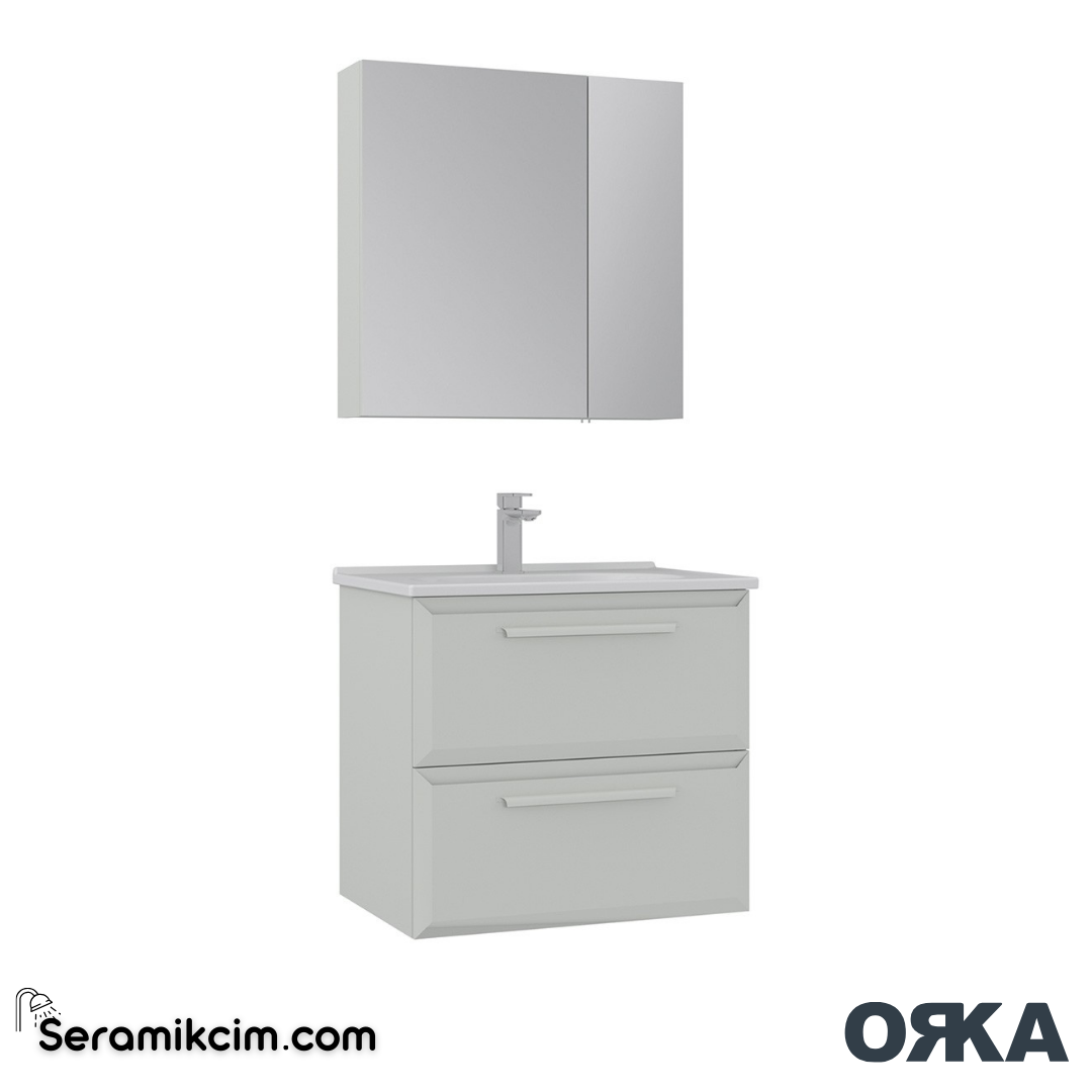 Orka Nuvola 65cm Banyo Dolabı Set Parlak Kaşmir - ORK17.65.04.TKM