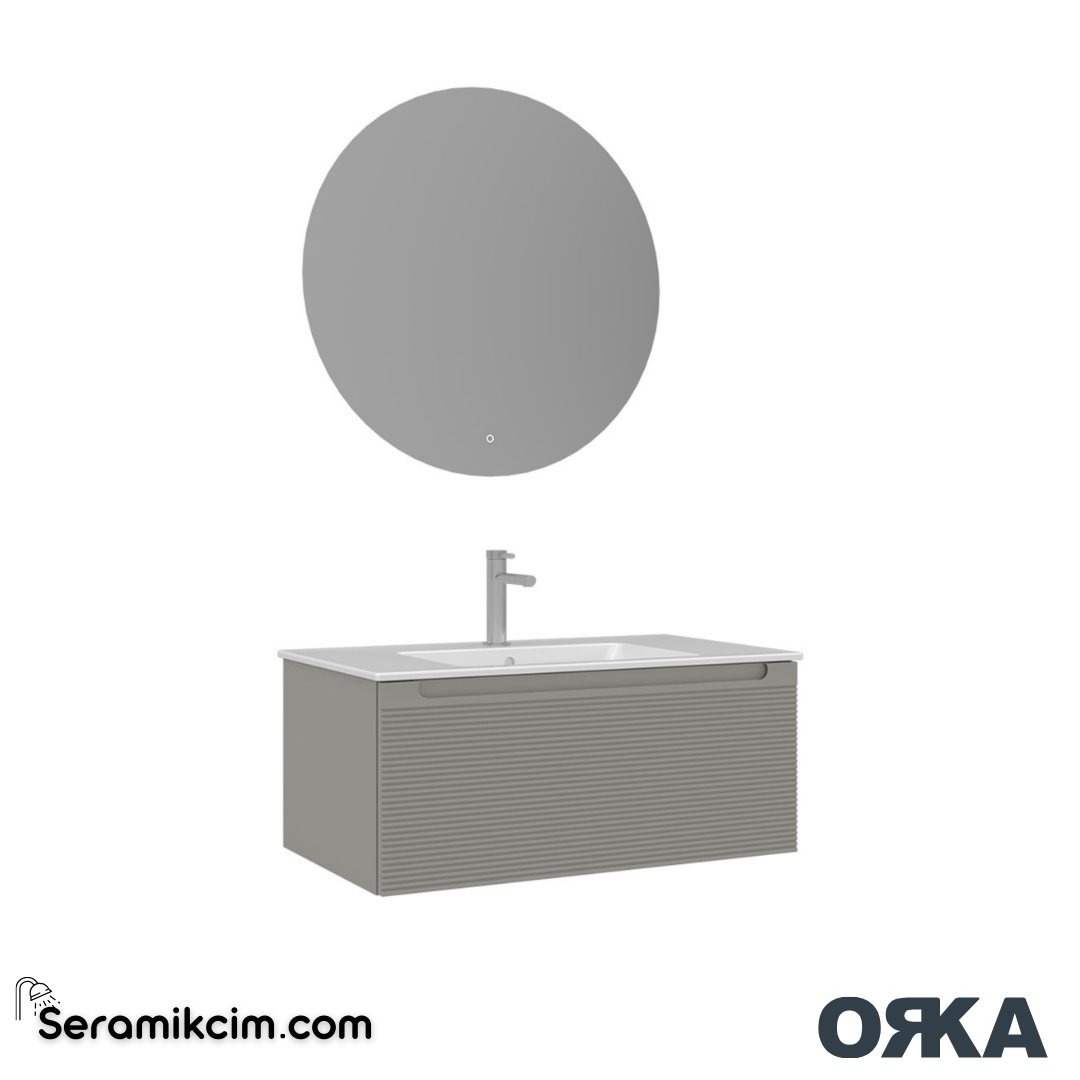 Orka Olbia 80cm Banyo Dolabı Set Mat Kaşmir - ORK18.80.03.TKM
