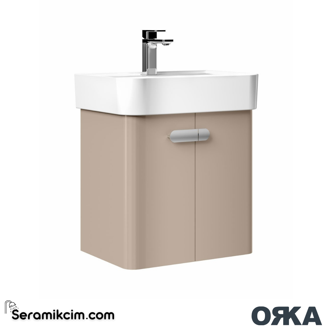 Orka Orbit 55cm Banyo Dolabı Set Parlak Cappucino - ORK180.55.04.TKM