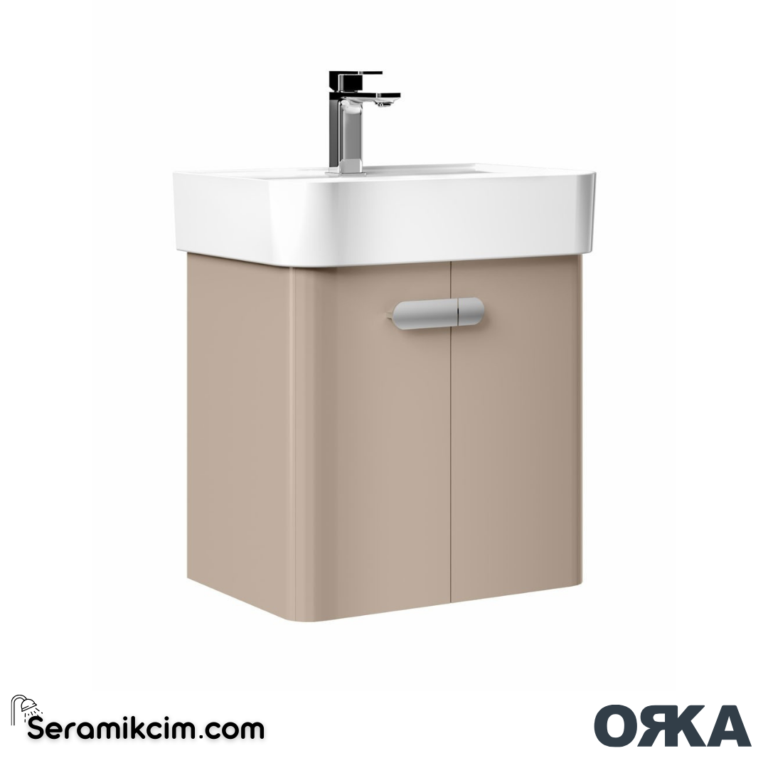 Orka Orbit 55cm Banyo Dolabı Set Parlak Cappucino - ORK18.55.04.TKM