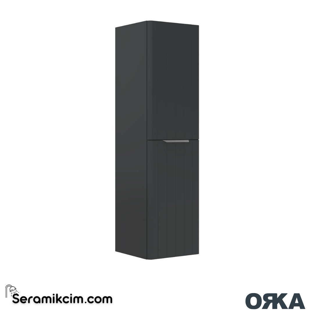Orka Procida 40cm Boy Dolabı Sağ Mat Antrasit - ORK.BYD1146
