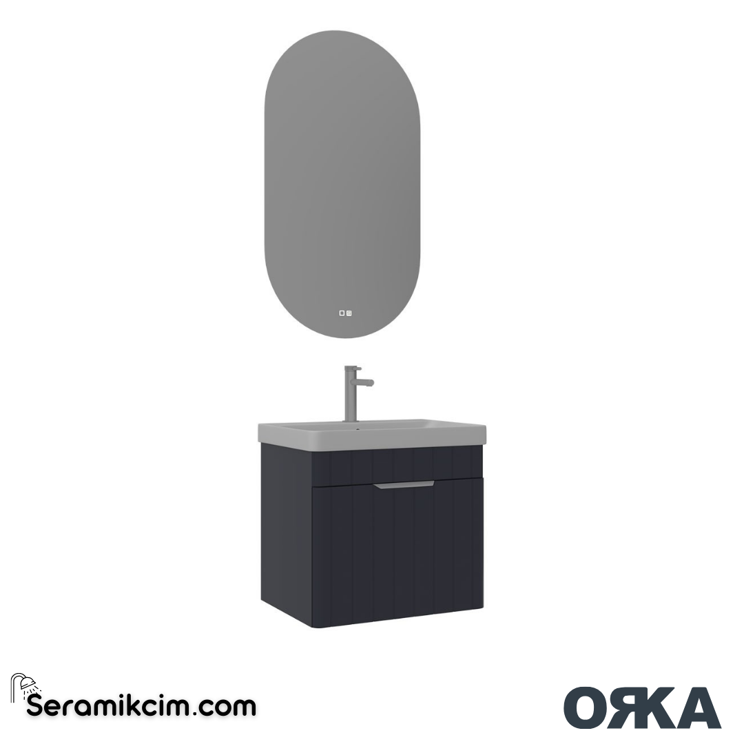 Orka Procida 60cm Banyo Dolabı Set Mat Lacivert - ORK201.60.04.TKM