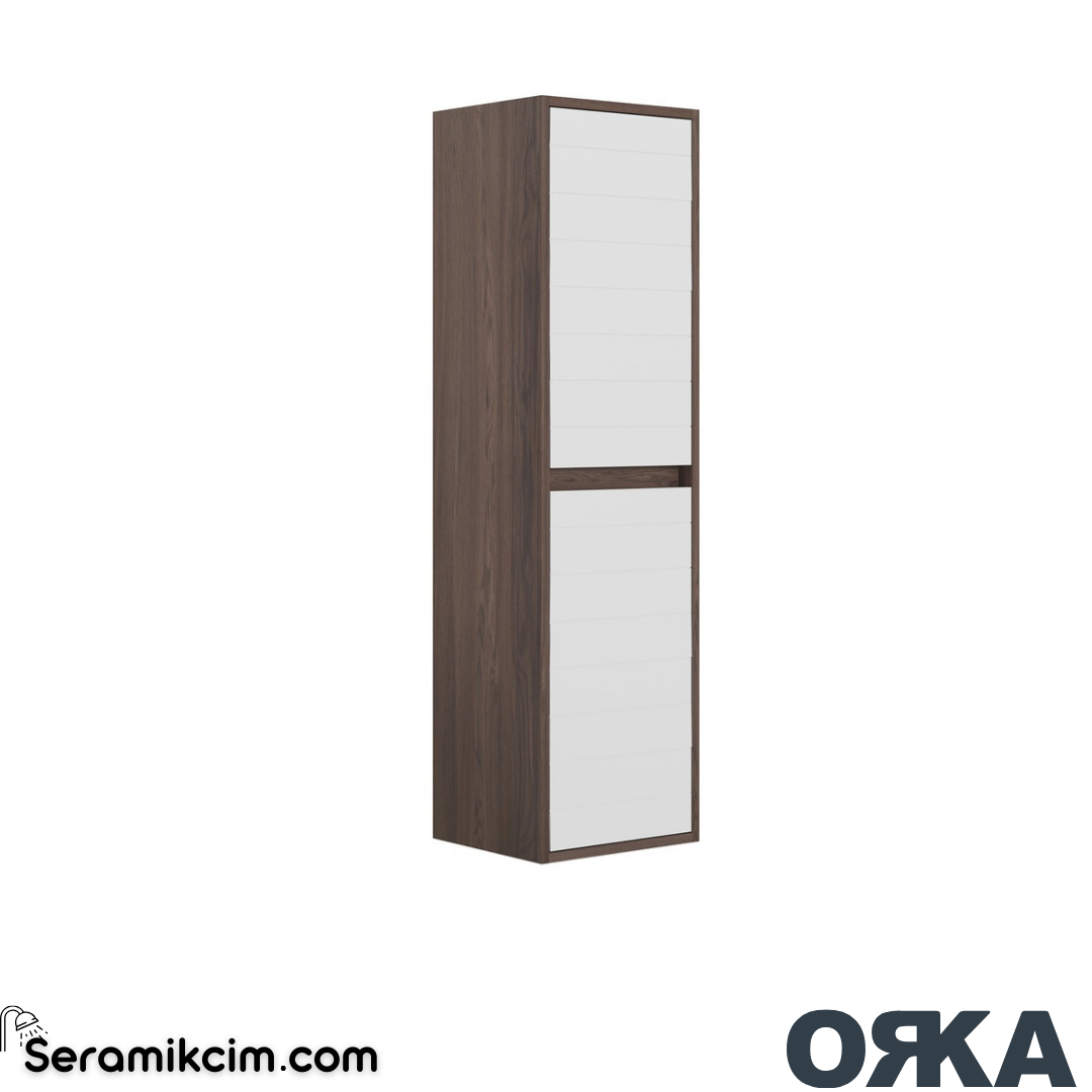 Orka Serra 40cm Boy Dolabı (Sağ-Sol) Navaro / Beyaz