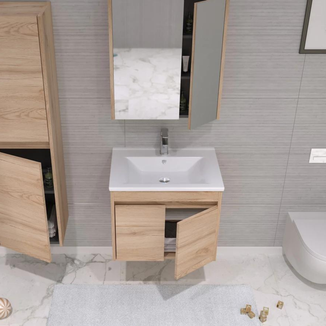 Orka Side 65cm Kapaklı Banyo Dolabı Set Legnano - ORKA.SİDE.65.TK.LEG