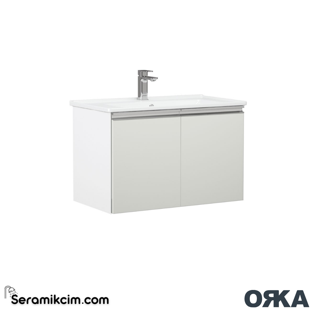 Orka Terme 100cm Banyo Dolabı Set Kapaklı Parlak Kaşmir - ORK240.100.03.TKM