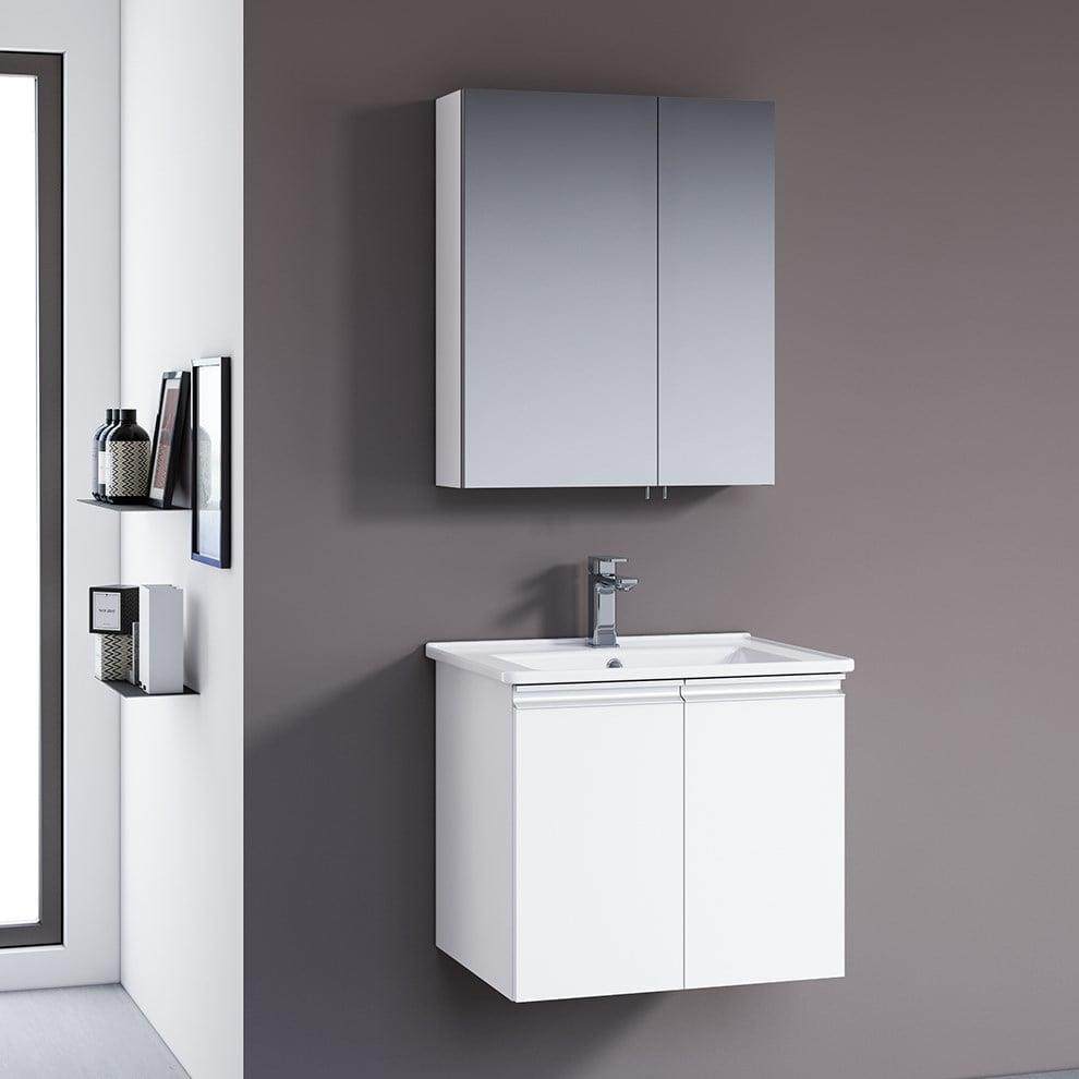 Orka Terme 80cm Banyo Dolabı Set Beyaz - TRM80T