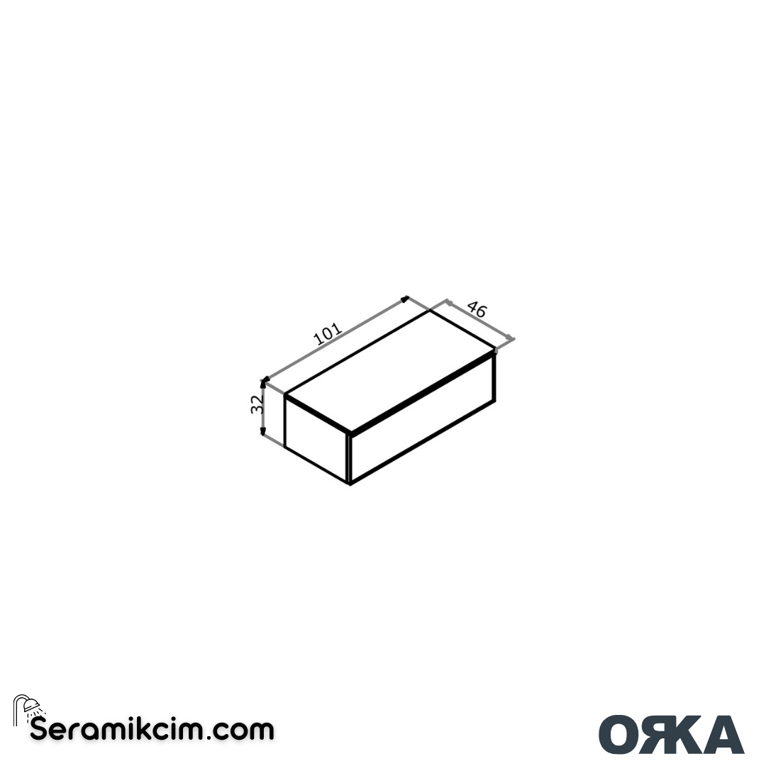 Orka Urban 100cm Alt Yan Modül Konsol Mat Beyaz - ORK.BYD1257