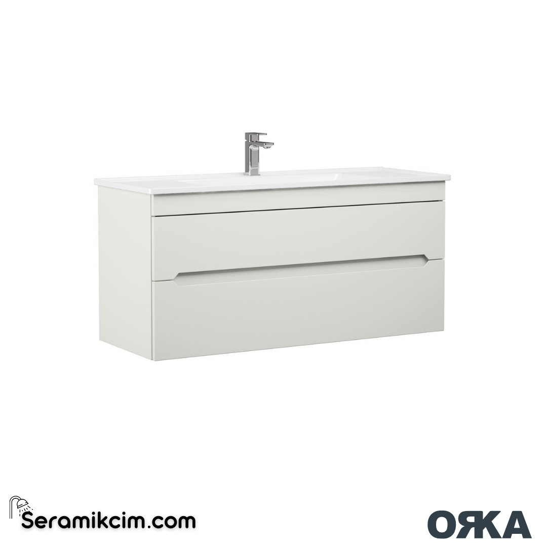 Orka Varna 100cm Banyo Dolabı Set Mat Kaşmir - ORK270.100.04.TKM