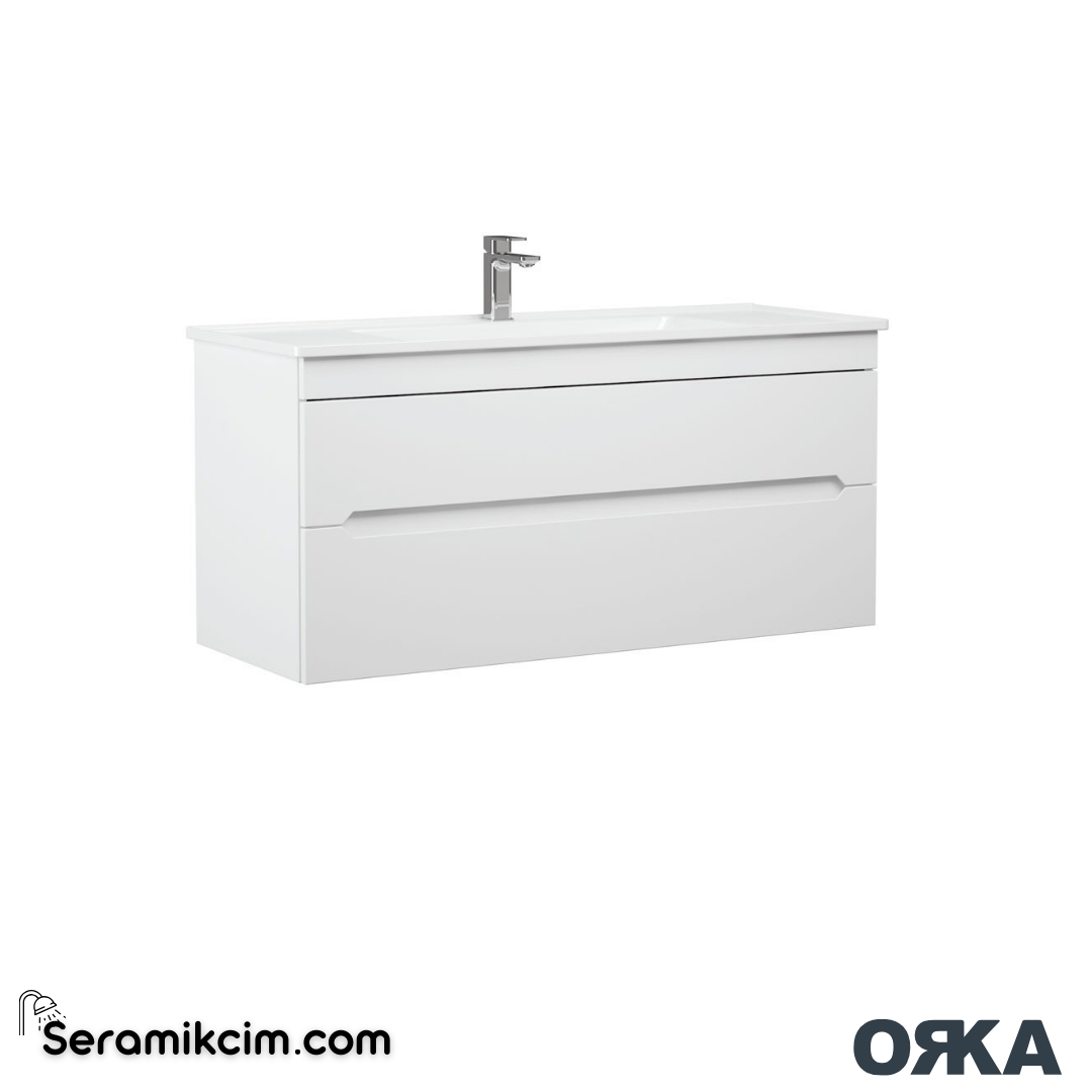 Orka Varna 80cm Banyo Dolabı Set Mat Beyaz - ORK270.80.02.TKM